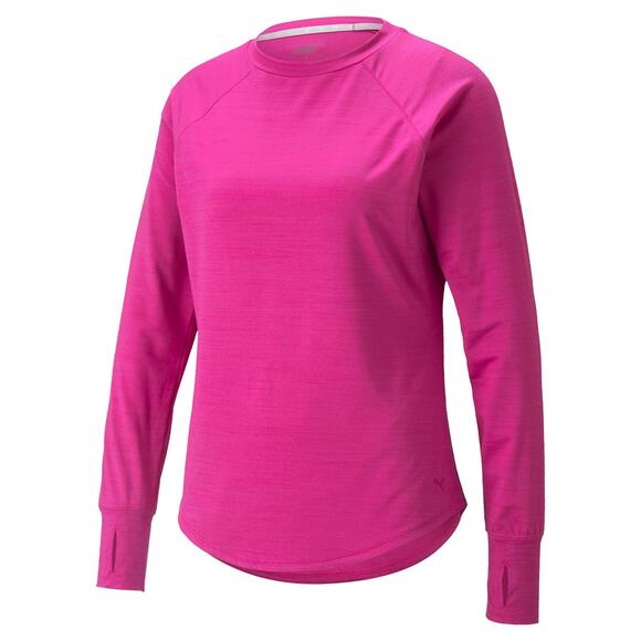 PUMA Cloudspun Long Sleeve Golf Tee Raglan Moisture Wicking Pink NWT Medium - Picture 1 of 8